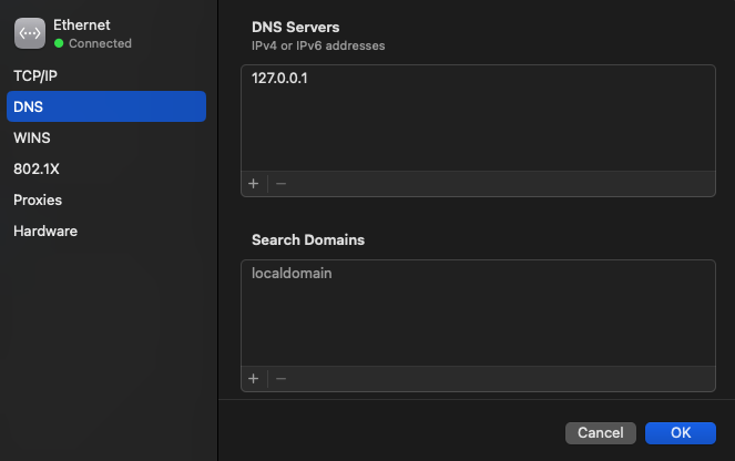 macOS DNS Settings